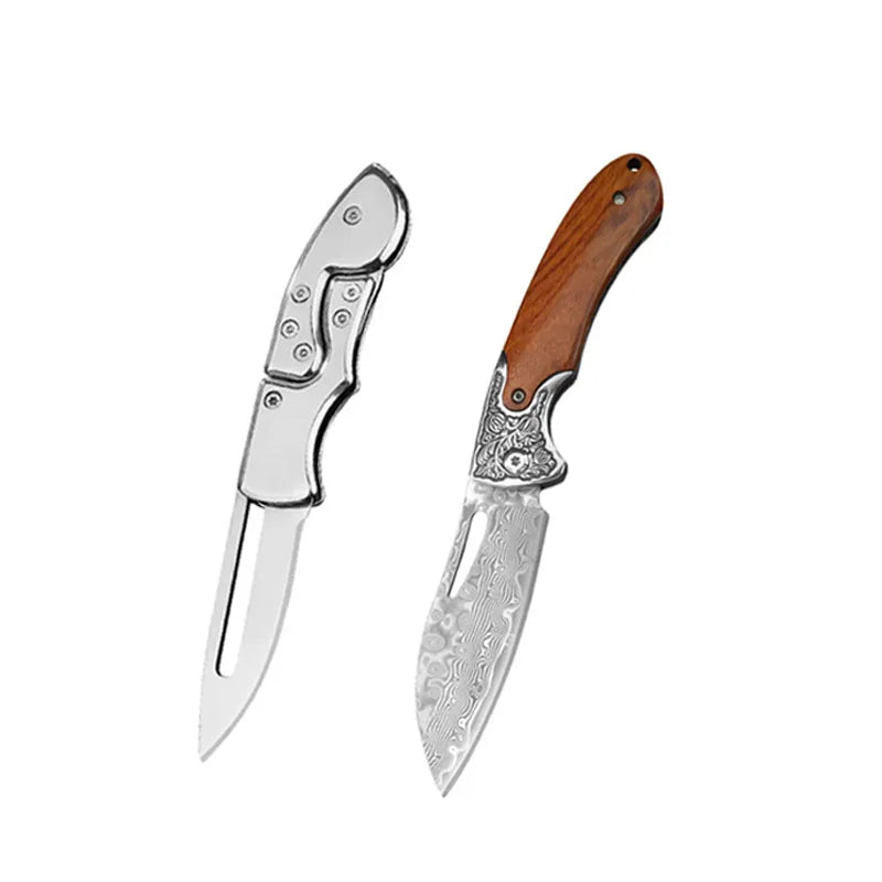 VG10 Damascus Steel Folding Knife – Wood Handle EDC Pocket Knife Damascus Folding Knife Qst Folding Knife BD
