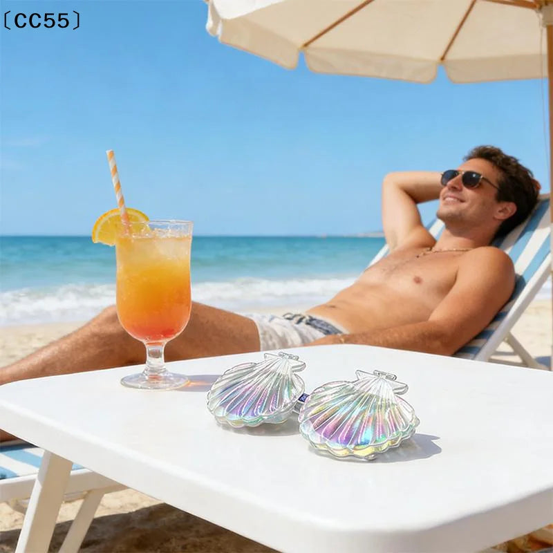 Shell Sunglasses UV400 – Hawaii Beach Party Photo Props Novelty Sunglasses Qst