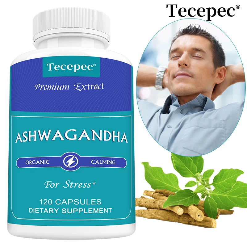 1000mg Organic Ashwagandha Capsules – Energy, Mood & Sleep Herbal Supplement Qst