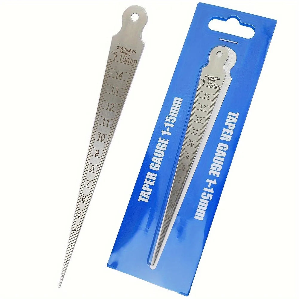 Stainless Steel Taper Gauge Wedge Feeler – Gap & Hole Measure Taper Feeler Gauge Qme