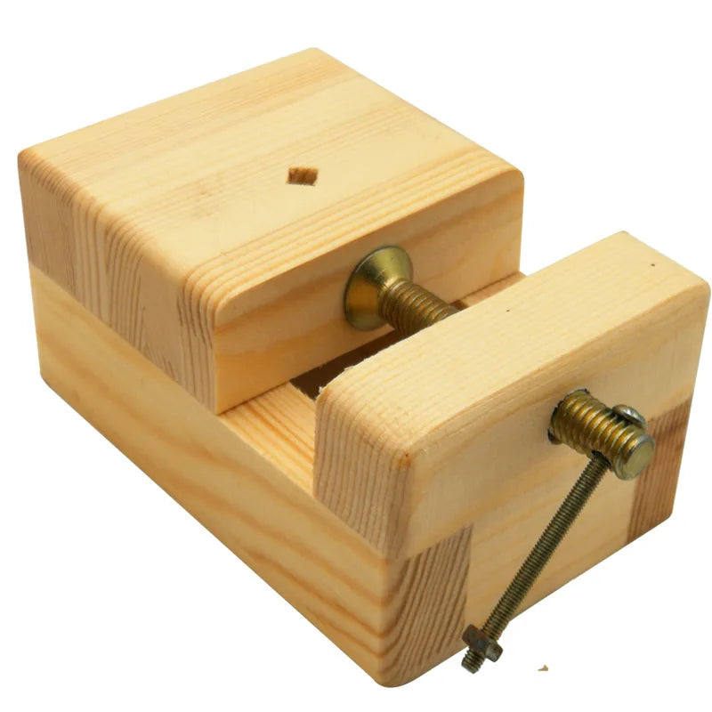 Carving Bed Seal Stamp Holder – Adjustable Pine Wood Engraving Clamp Engraving Clamp Qme