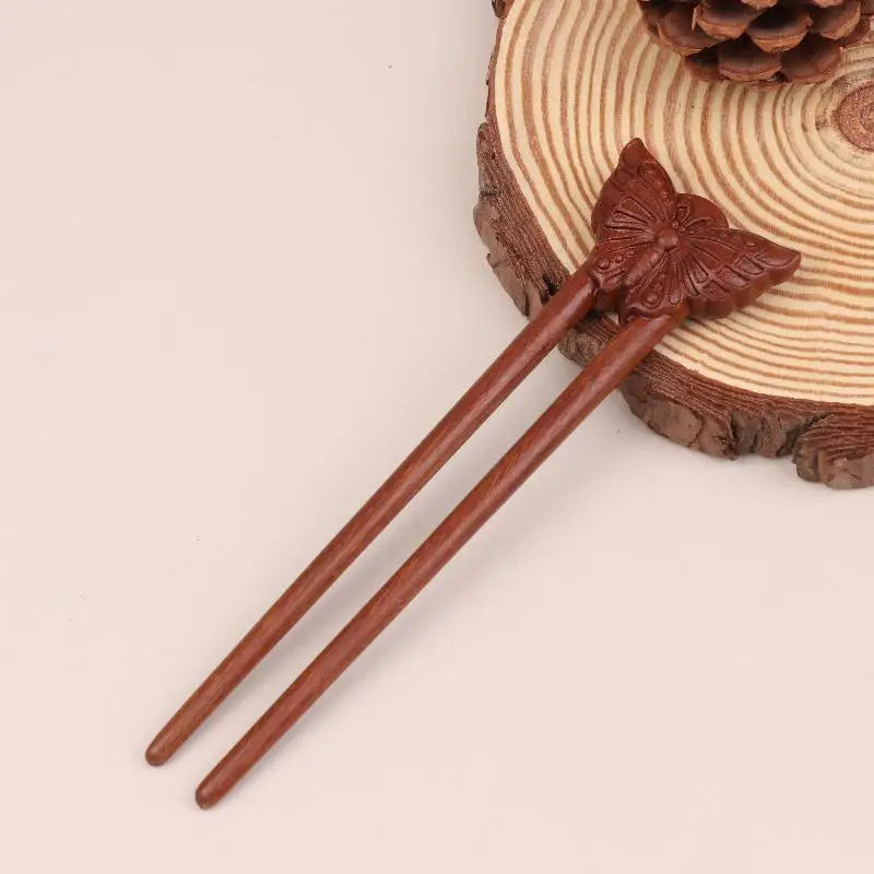 Wooden U-Shape Hair Stick Fork – Chinese Style Hairpin Hair Fork Hairpin Qst 06