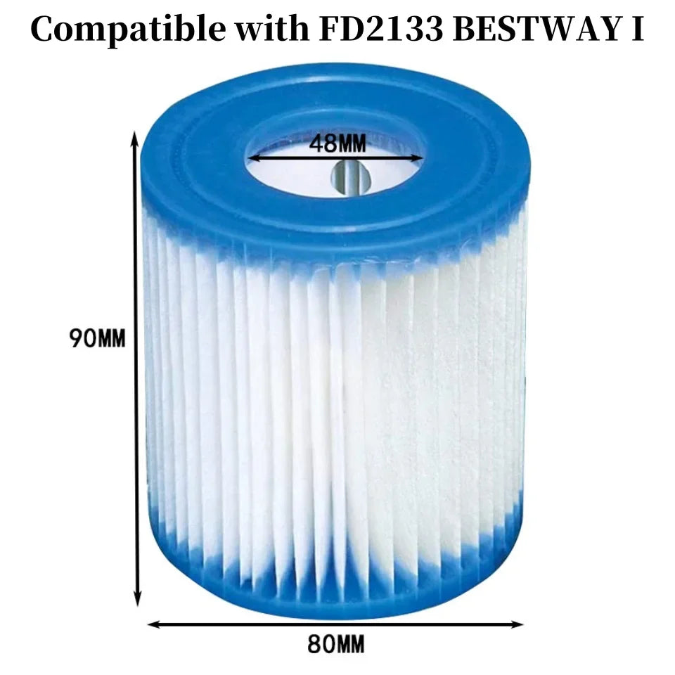 Pool Filter Cartridge Replacement for Bestway & Intex Pumps Pool Filter Cartridge Qme 42011
