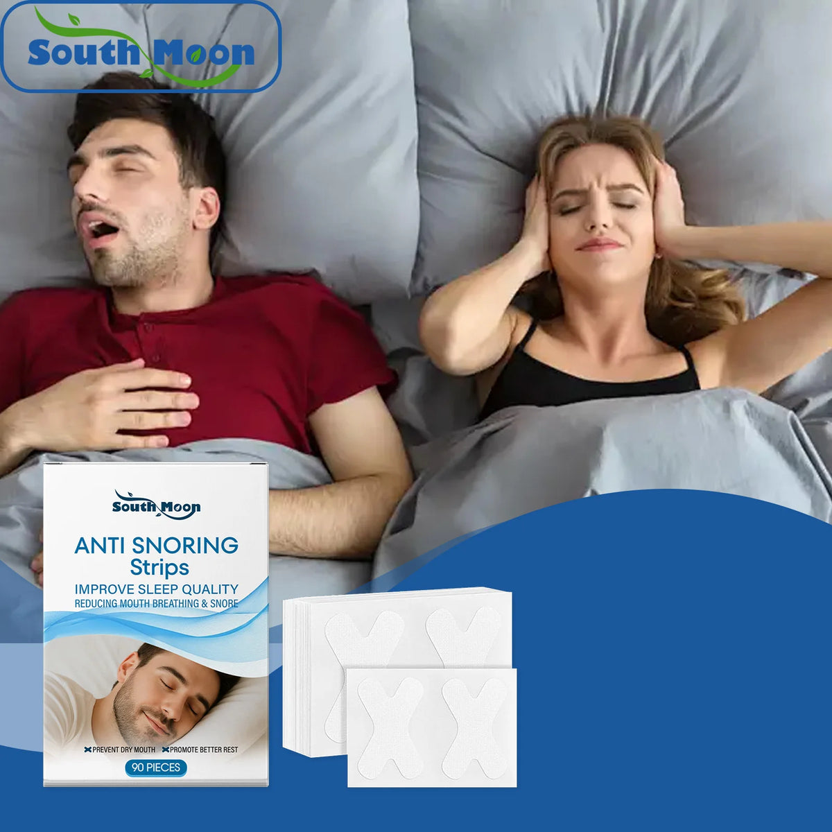 South Moon Mouth Tape – Better Nose Breathing & Sleep Sleep Breathing Strip Qst
