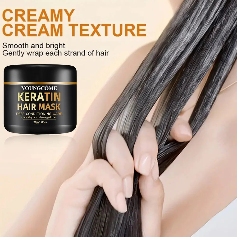 YOUNGCOME Keratin Hair Mask – Deep Nourishing Treatment Keratin Hair Mask Qst