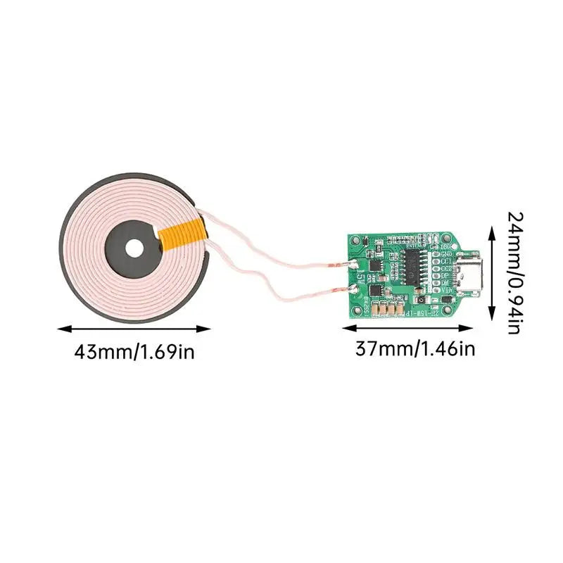 15W USB-C Wireless Charging Coil Transmitter Board – DIY Module Wireless Charging Module Qme