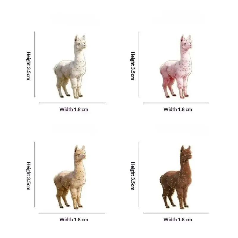 Cute Cartoon Alpaca Lapel Pin – Zinc Alloy Badge, 4 Styles Lapel Pin Badge Qme