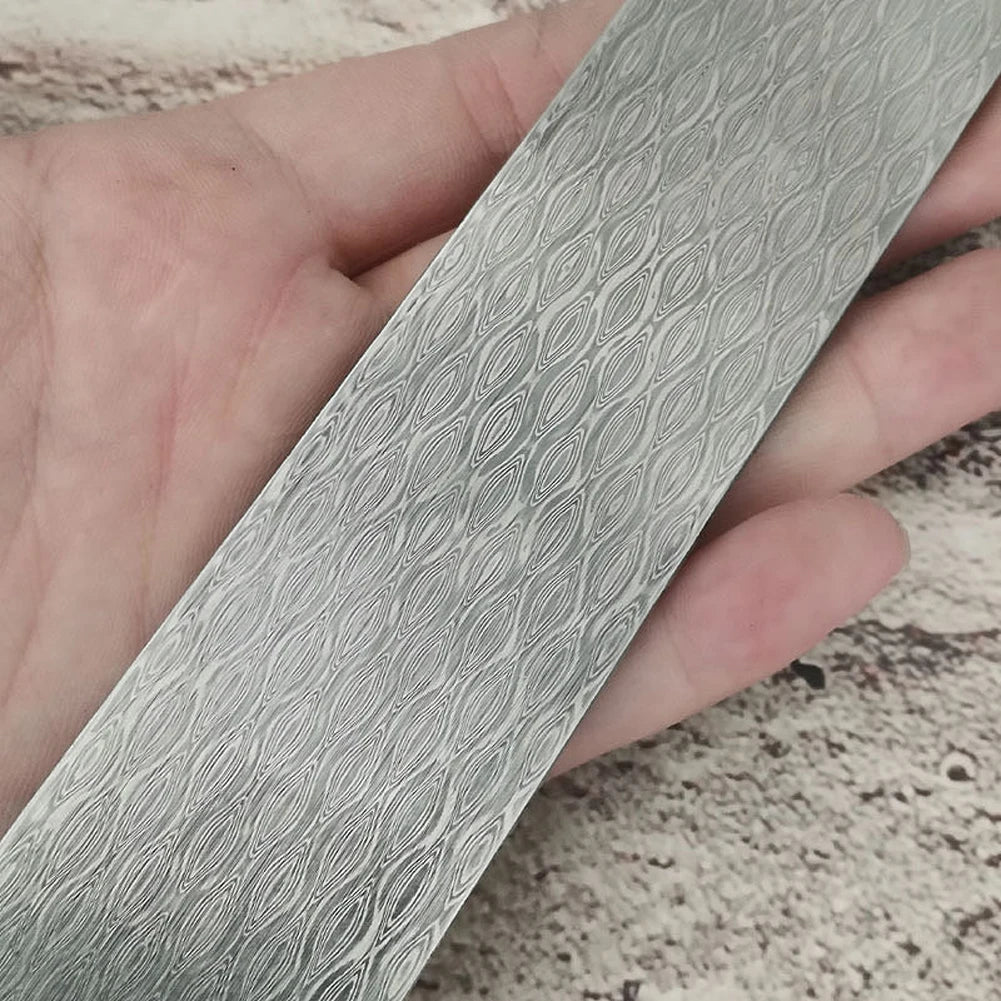 Damascus Steel Billet 160×30×3mm – DIY Knife Making Blank Damascus Steel Billet Qst