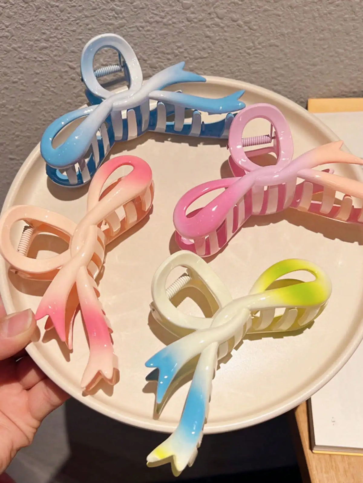 Dopamine Gradient Heart Shaped Hair Clip | Spring Summer Hair Clip Qme