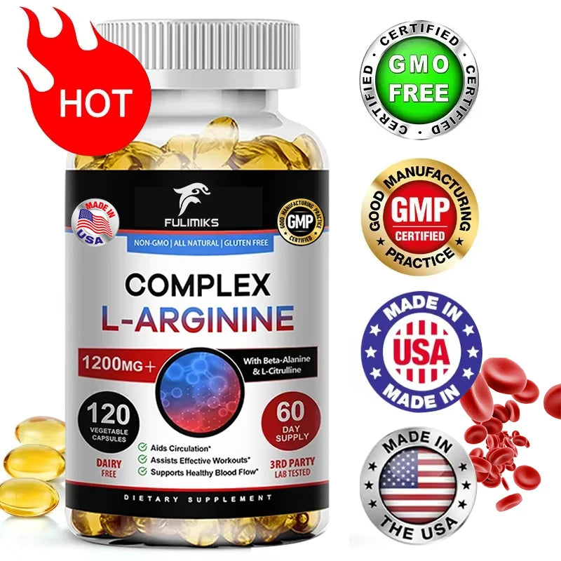 Fulimiks L-Arginine Nitric Oxide Supplement – Muscle & Blood Flow Nitric Oxide Supplement Qst