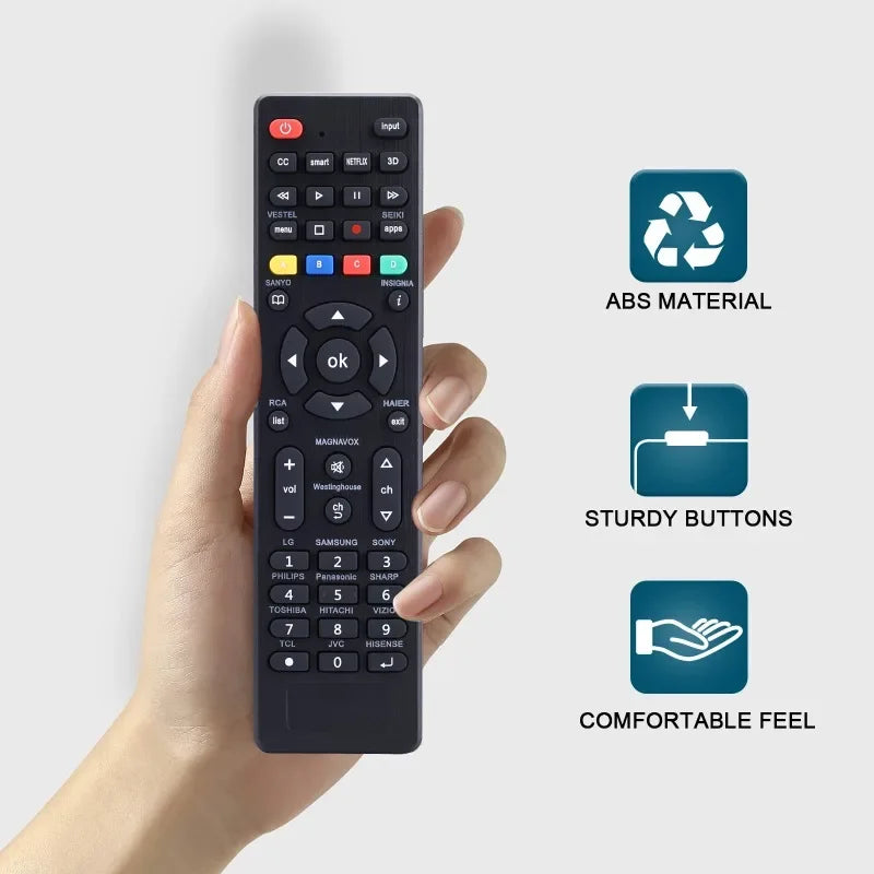 Universal TV Remote for Samsung, TCL, Sony, Vizio & More Universal TV Remote Qme