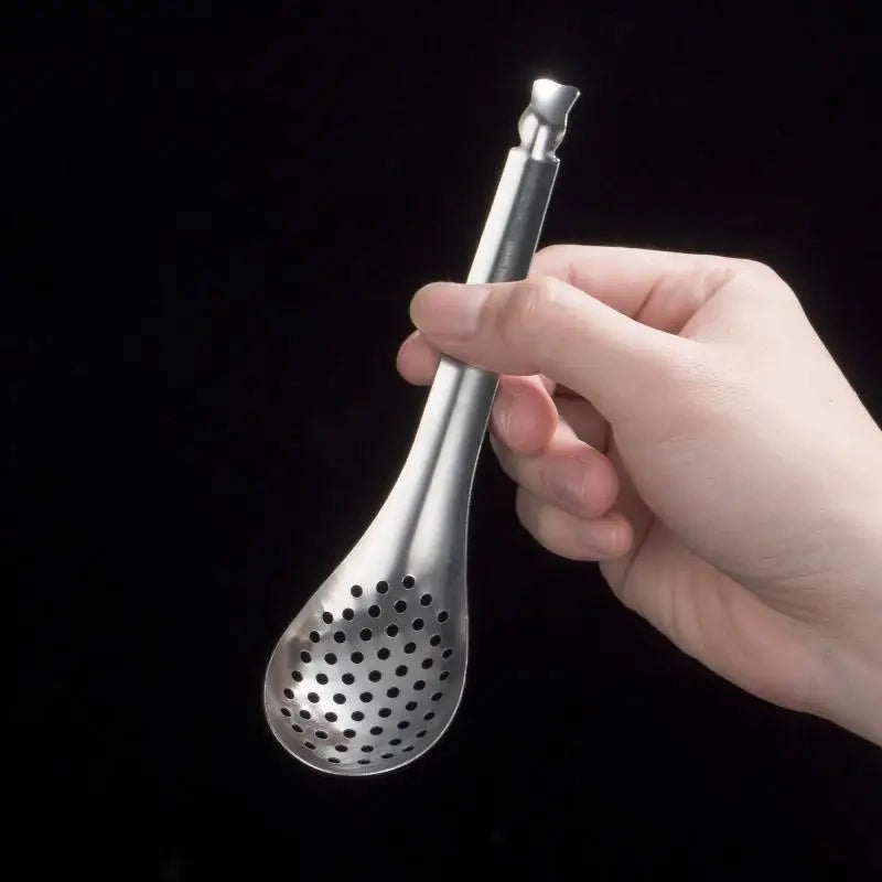 Stainless Steel Strainer Spoon | Perforated Caviar & Kitchen Spoon Strainer Spoon Qme 1pc