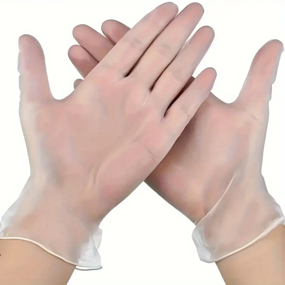 Clear PE Food Safe Gloves – Reusable, 100 Pack, One Size Food Safe Gloves Qme
