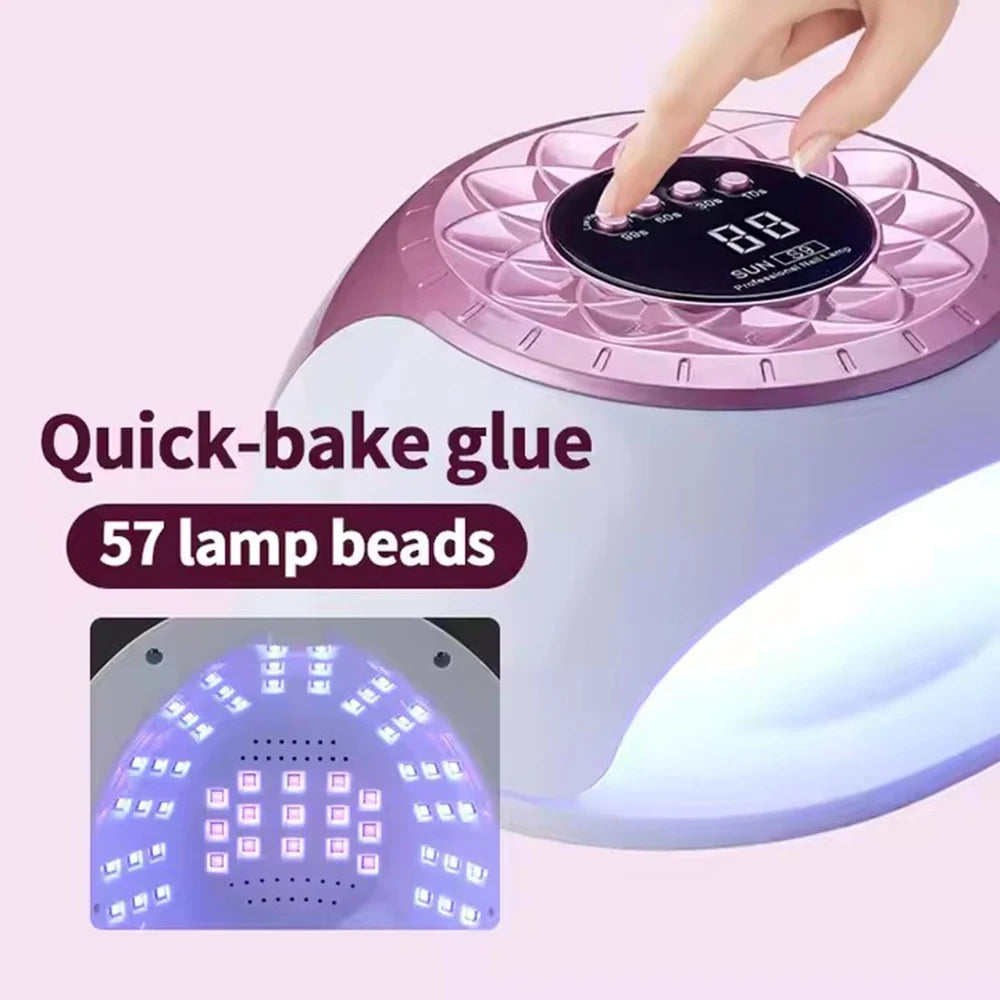 S9 268W UV LED Nail Lamp – 57 Beads Fast Gel Polish Curing UV LED Nail Lamp Qst