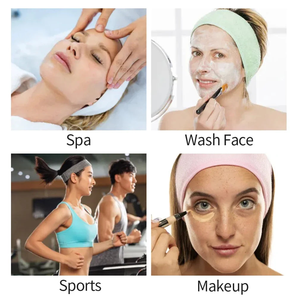 Eyelash Extension Makeup Headband | Adjustable Spa Face Wash Band Makeup Headband Qme