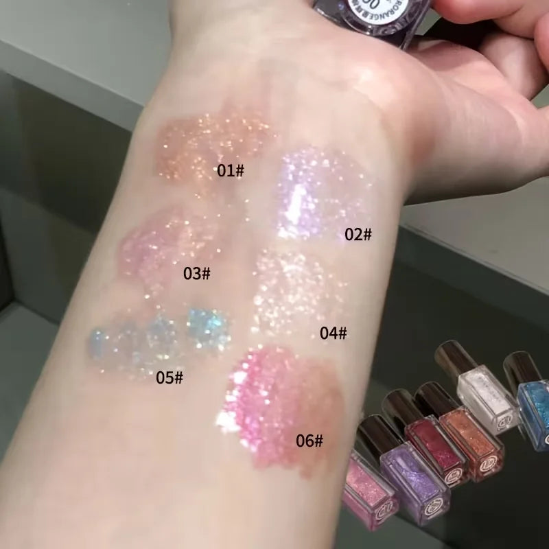 Shiny Glitter Lip Gloss | Mirror Finish Long-Lasting Glaze Glitter Lip Gloss Qme