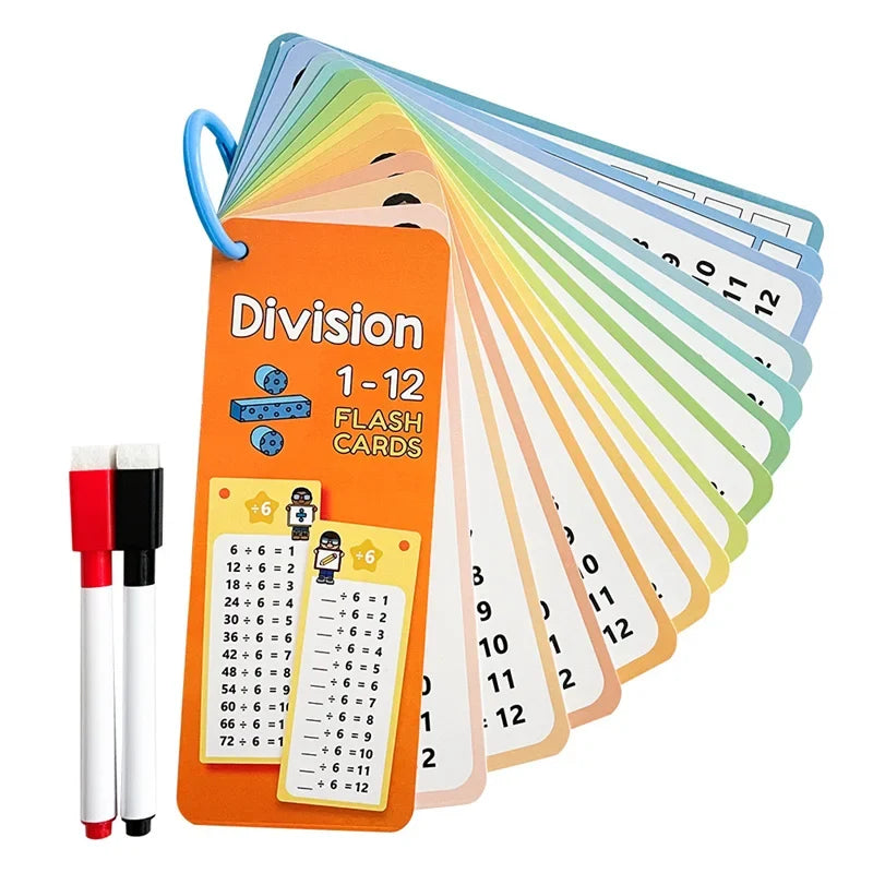 0-12 Multiplication Times Table Flash Cards – Self-Check Math Math Flash Cards Qme B