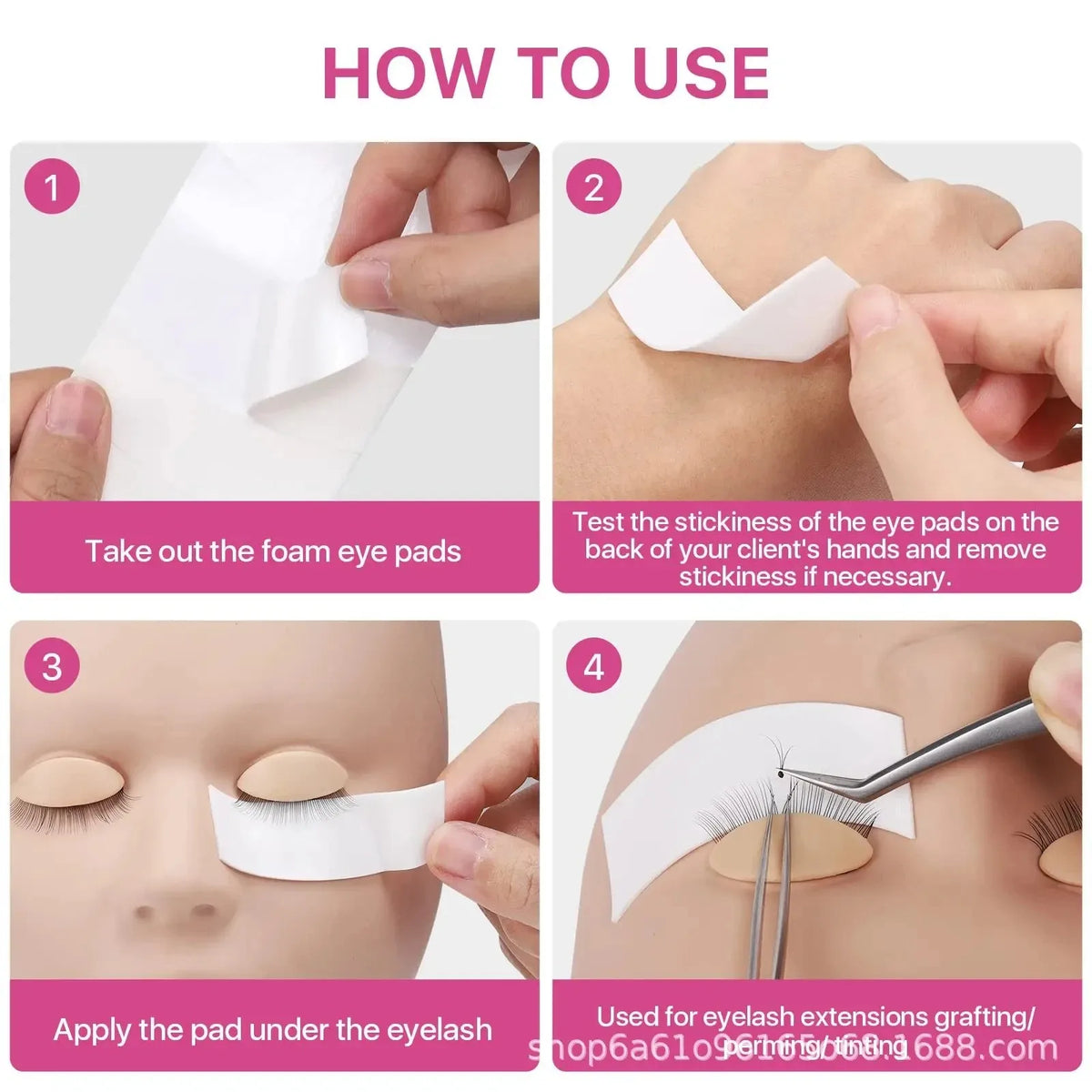 Micro Foam Eye Pads for Lash Extensions – 110 Pack | Qme Lash Extension Supplies Qme