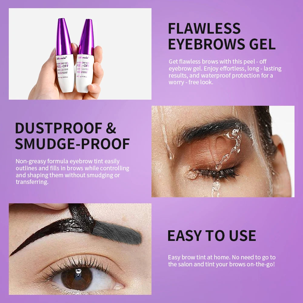 Waterproof Tear-Off Eyebrow Dye Glue – 4 Colors, Long-Lasting Eyebrow Dye Glue Qst