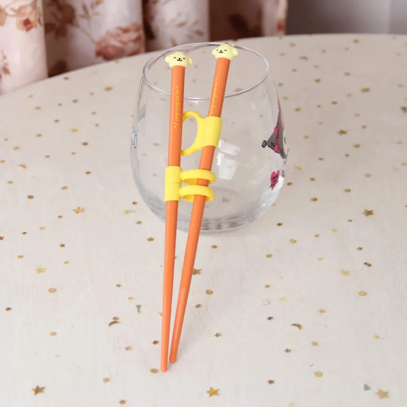 Hello Kitty Kuromi Finger-Loop Practice Chopsticks Food-Grade Practice Chopsticks Qme 4
