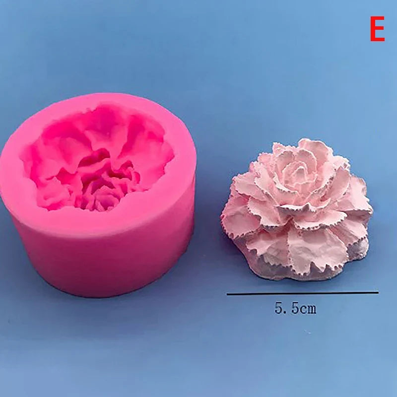 Silicone Rose Mold for Chocolate, Soap, Candle & Cake Silicone Craft Mold Qme carnation2