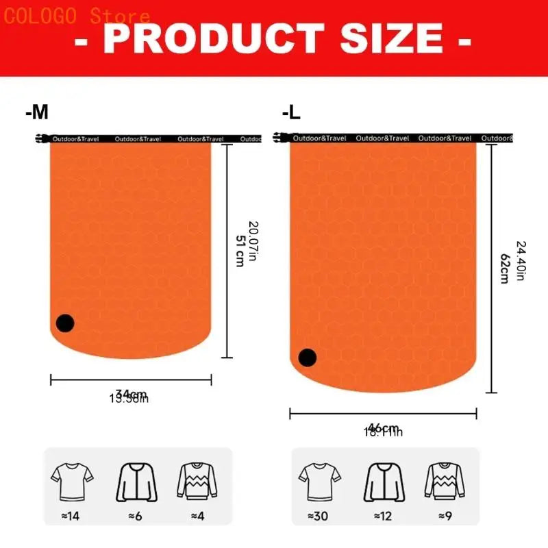 Water Resistant Roll-Top Camping Clothes Storage Bag Packing Storage Bag Qme