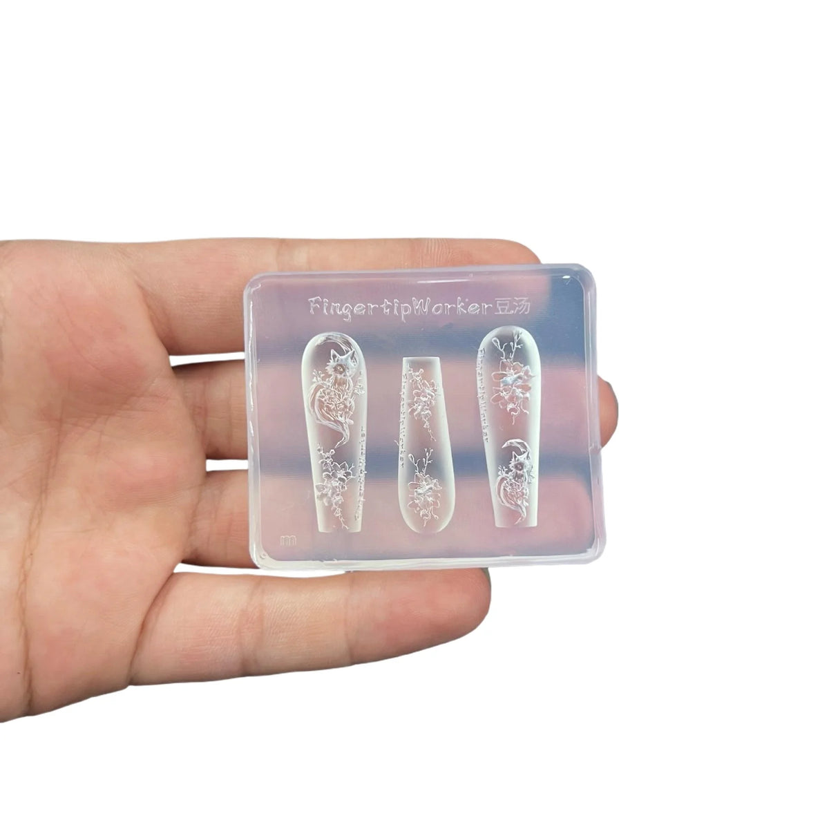 3D Silicone Nail Art Mold – Flower & Fox DIY Carving Tool Nail Art Mold Qst