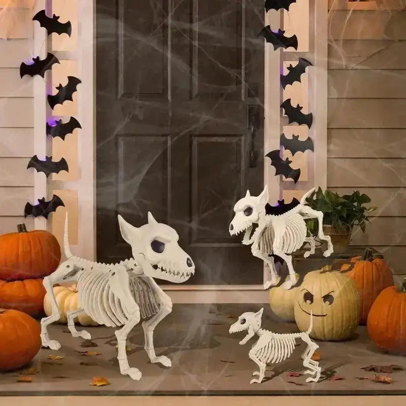 Halloween Wolf Skeleton Decoration Prop – Simulated Animal Model Halloween Decoration Prop Qme