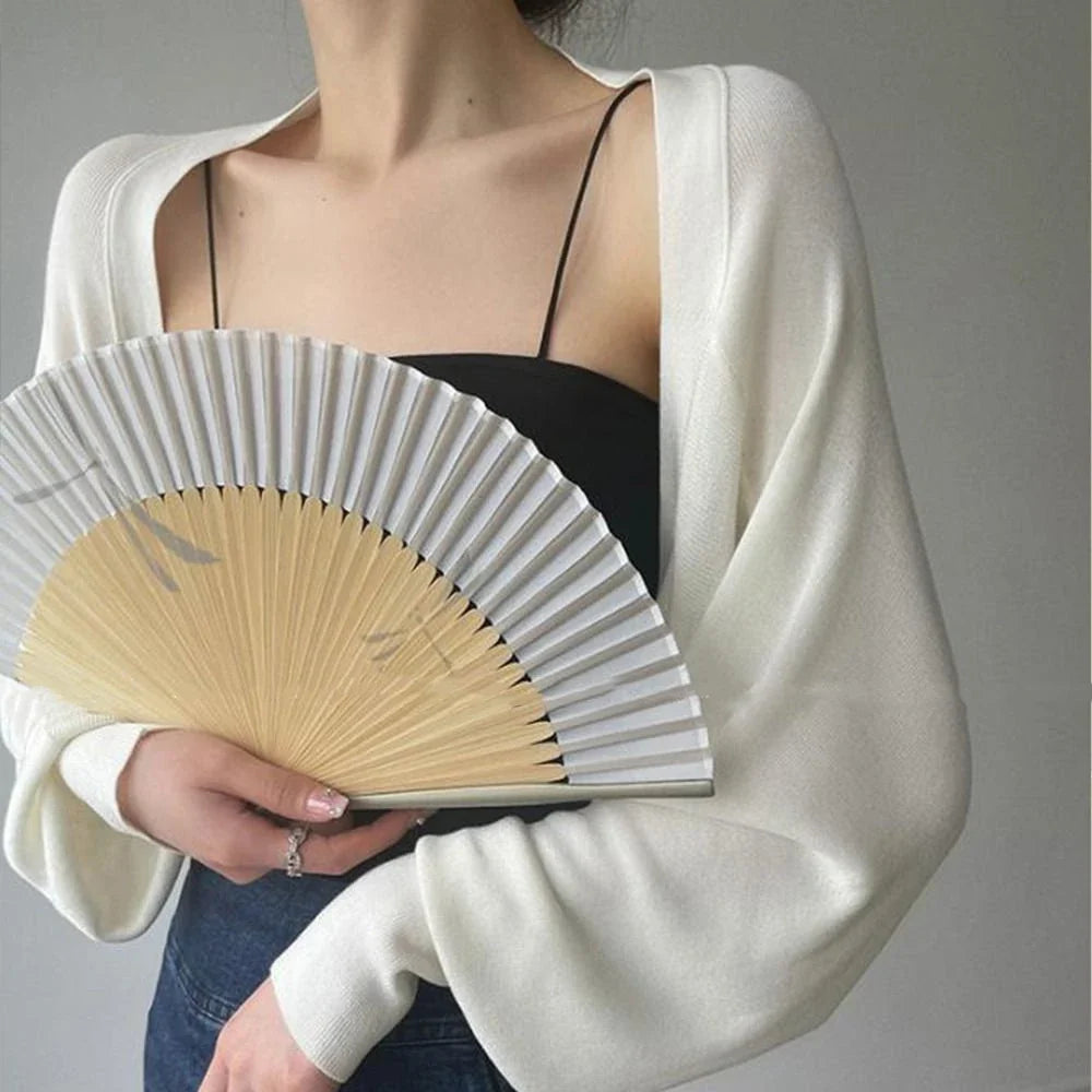 French Summer Ice Silk Thin Knit Shawl & Casual Wrap Knit Shawl Wrap Qme