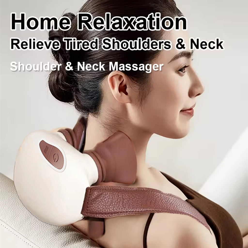 4D Kneading Neck & Shoulder Massager | Portable Wireless Shawl Neck Shoulder Massager Qst