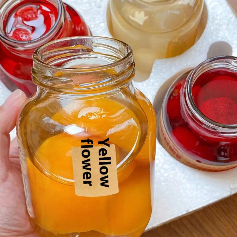 Kraft Blank Labels – Food Jar & Kitchen Classification Stickers Blank Label Stickers Qst