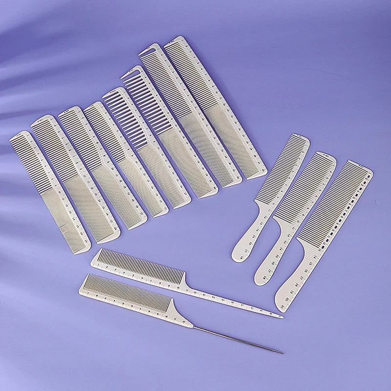 Professional Barber Comb with Integrated Laser Scale Ruler Barber Styling Comb Qme