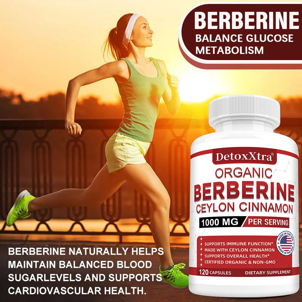 Ceylon Cinnamon & Berberine Capsules – Metabolism Support Herbal Supplement Qst