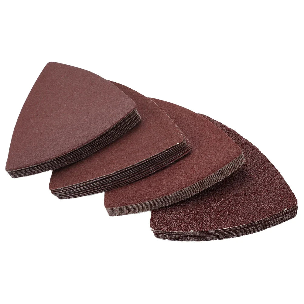40-Pack Triangle Sanding Discs 60 120 180 240 Grit | 80mm Sanding Disc Set Qme