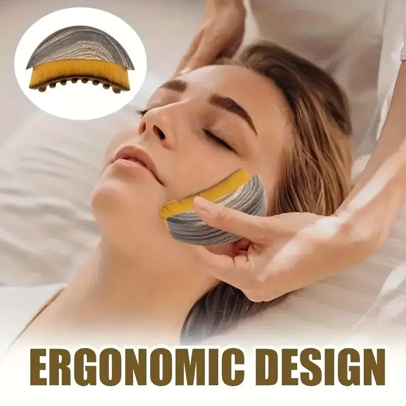 Ergonomic Face & Body Massage Brush – Skin Contouring Tool Body Massage Brush Qme