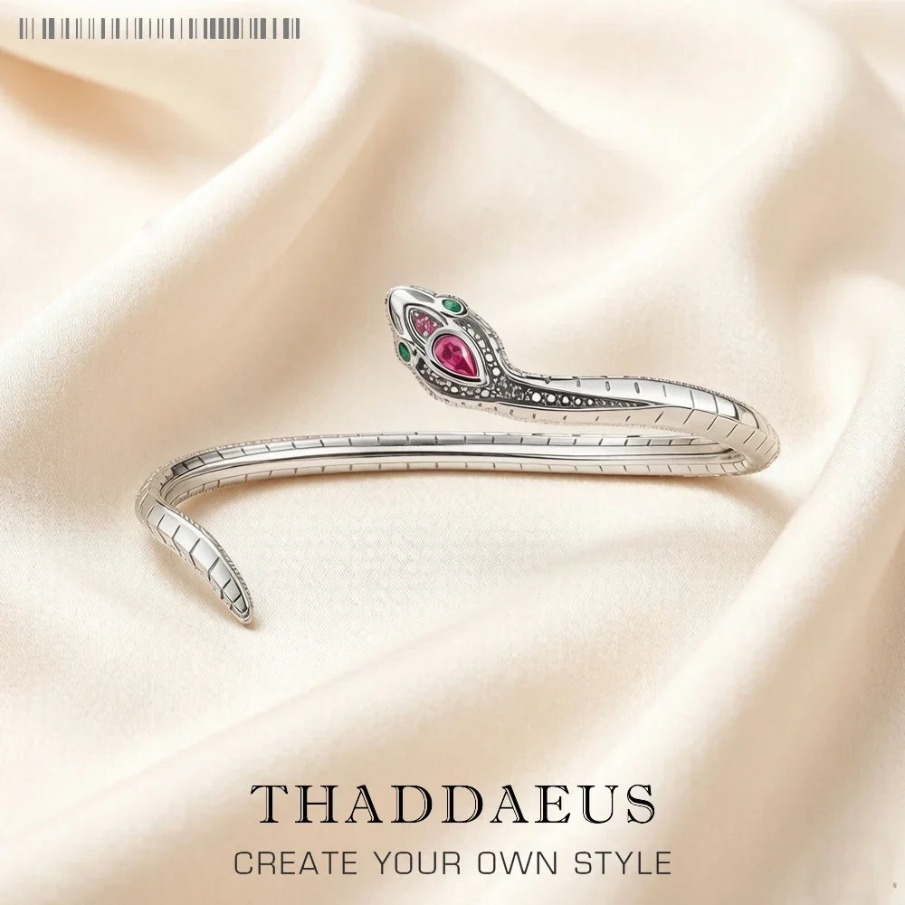 Blackened 925 Sterling Silver Snake Bangle Bracelet | Qme Sterling Silver Bangle Qme
