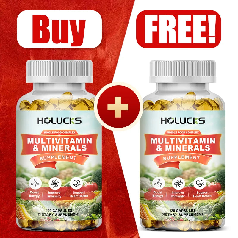 HOLUCKS Complete Multivitamin & Minerals Capsules | B1G1 Free Multivitamin Supplement Qst