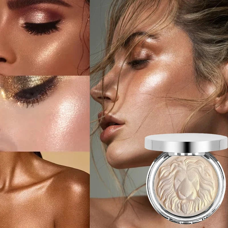 Qme 3-Shade Face Highlighter Palette – Waterproof Natural Glow Face Highlighter Palette Qme