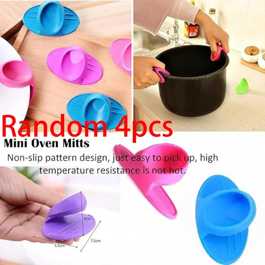 Silicone Finger Cots – Thickened Heat-Resistant Kitchen Covers Silicone Finger Cots Qme Random 4pcs