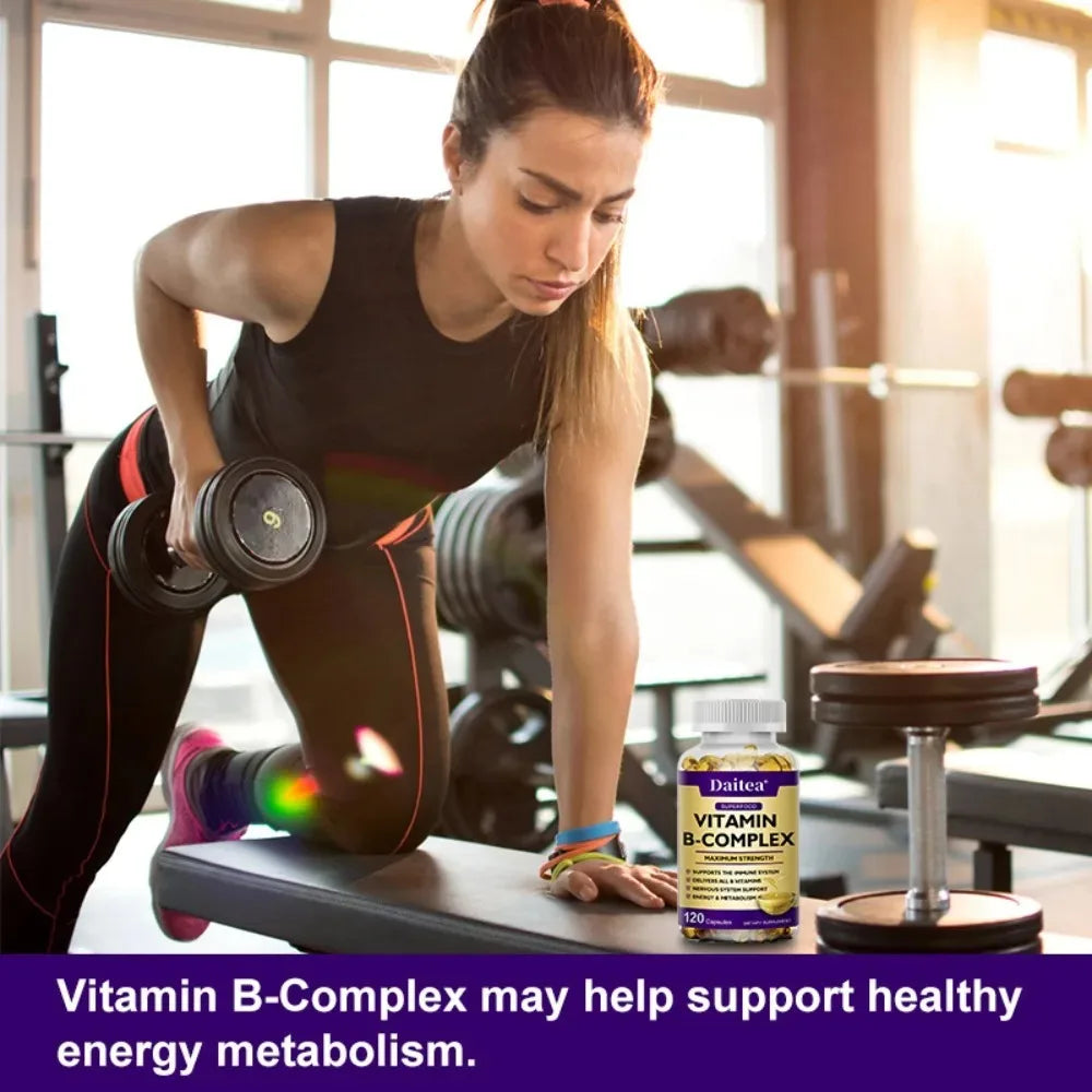 Vitamin B Complex Capsules – High Potency Brain & Focus Support Vitamin Supplement Qst