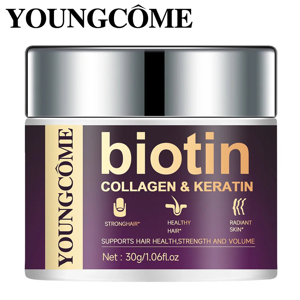 YOUNGCOME Biotin Collagen Keratin Hair Mask | Deep Nourishing Deep Conditioning Hair Mask Qst
