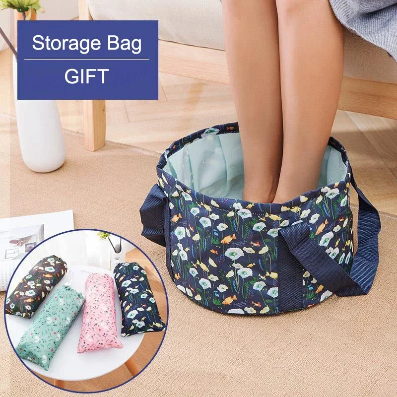 Portable Foldable Basin Camping Wash Tub & Fishing Bucket Foldable Camping Basin Qme