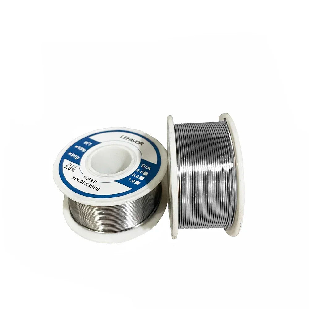 Rosin Core Solder Wire No-Clean Flux Tin Roll – 6 Sizes Solder Wire Qme