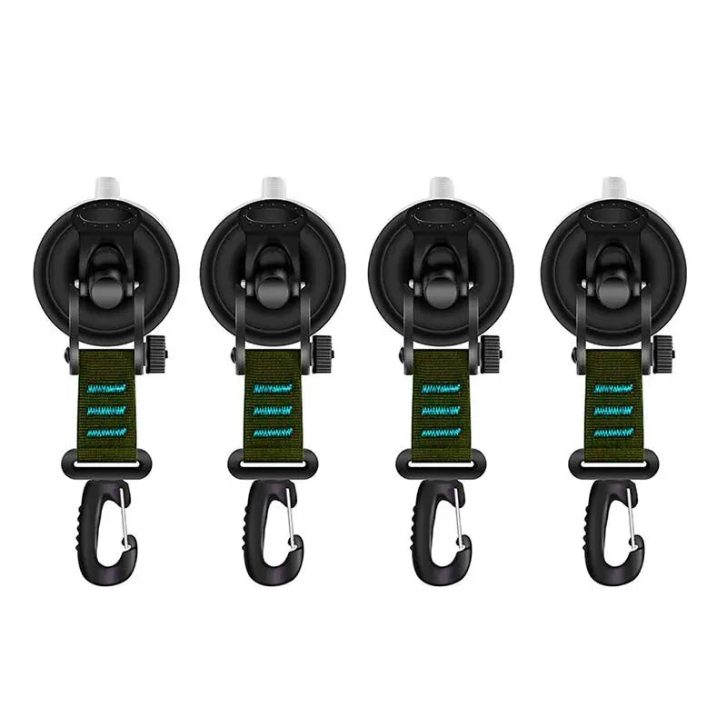 Suction Cup Anchor Hooks – Tarp & Awning Tie Down, 4-Pack Suction Cup Hook Qme blue