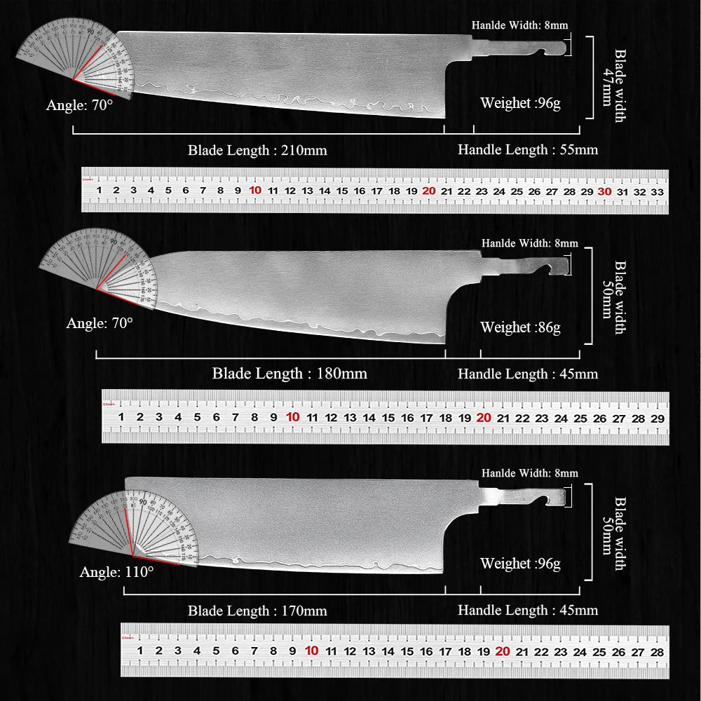 DASHWAY Japanese Hand Forged Blank Blade – DIY Kitchen Knife Blank Knife Blade Qst