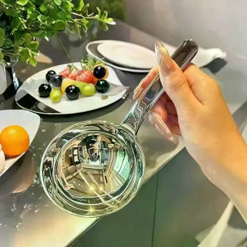 Stainless Steel Deep Soup Ladle – Large Short Handle Spoon Soup Ladle Qme