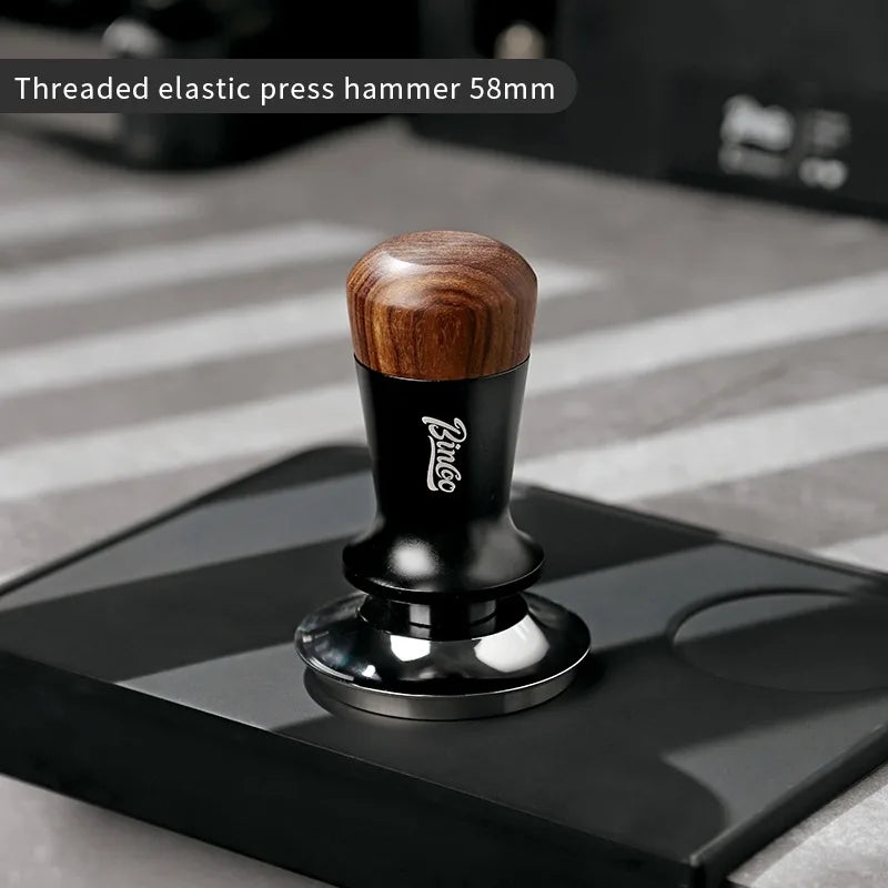 BINCOO 51/58mm Stainless Steel Espresso Coffee Tamper Set Espresso Tamper Set Qst Tamper With Mat 58mm