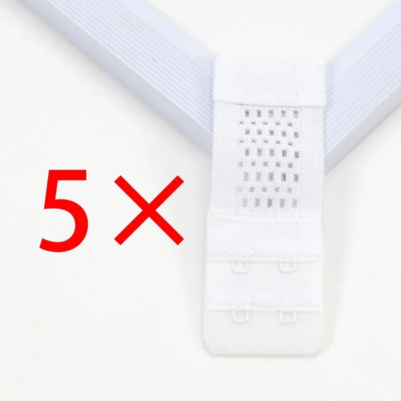 Women's Bra Extender Elastic Hook & Eye Extension Strap Bra Extender Qme WHITE one size