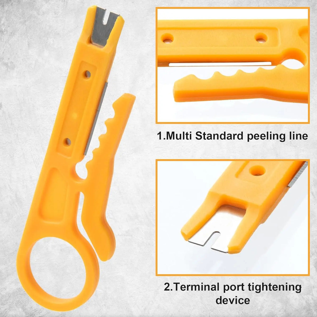 Wire Stripper Finger Loop Cable Cutter & Punch Down Tool Wire Stripper Tool Qme
