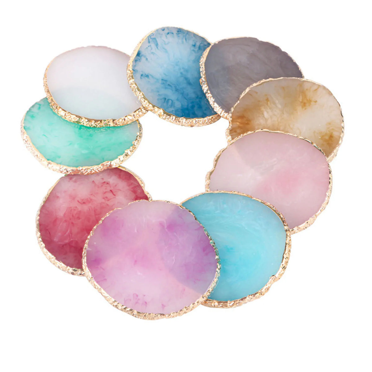 Nail Art Palette Gold Agate Resin Color Mixing Board | Qme Nail Art Palette Qme